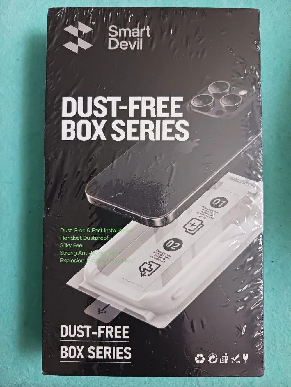 Dust Free Box Series Smart Devil iPhone 16 Screen Protector Kit NEW NWT Sealed